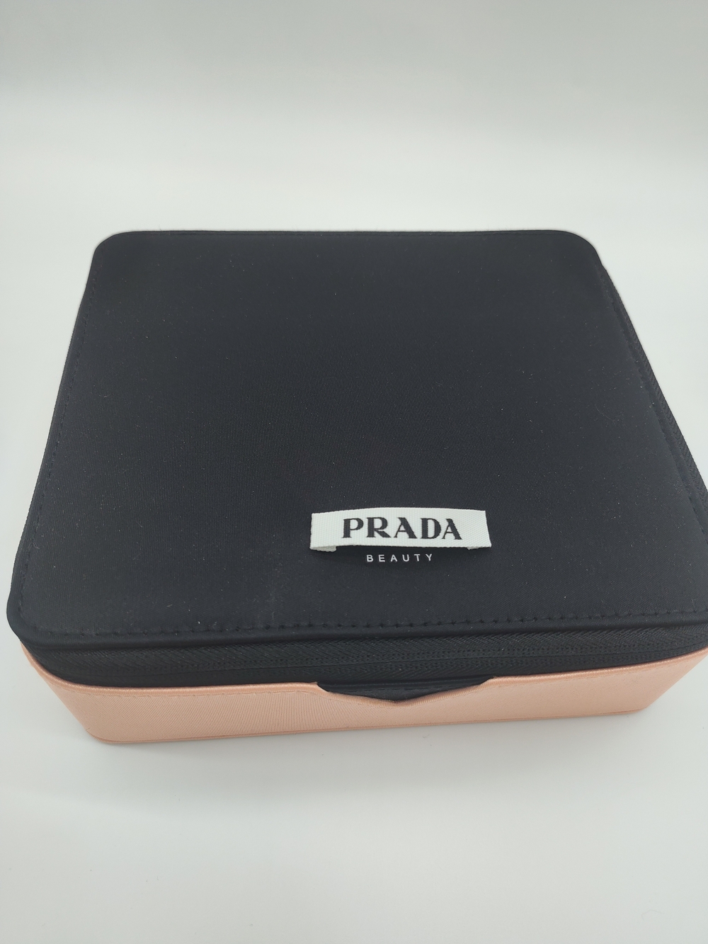 PRADA Beauty Train Case Vanity Storage Box Hair Clips Pink Black Travel NWOT - Picture 5 of 11